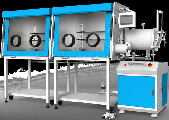 Single-Sided Double-Joined VGB-6-Ⅱ Inert Gas Circulation Glove Box Laboratory Vacuum Glovebox Super Cleaning Purificaiton Glove Box Battery Fabrication Equipment Lab Stainless Steel Vacuum Glove box