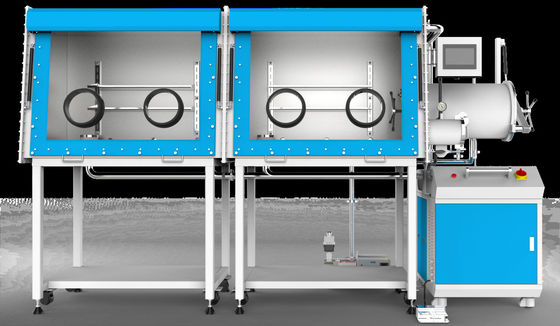 Single-Sided Double-Joined VGB-6-Ⅱ Inert Gas Circulation Glove Box Laboratory Vacuum Glovebox Super Cleaning Purificaiton Glove Box Battery Fabrication Equipment Lab Stainless Steel Vacuum Glove box