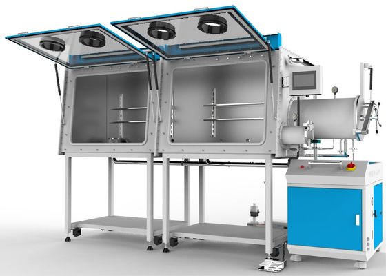Double-Station Inert Gas Glove Box Ensures Water Oxygen Content ≤0.1ppm And Leakage Rate ≤ 0.001%Vol /H