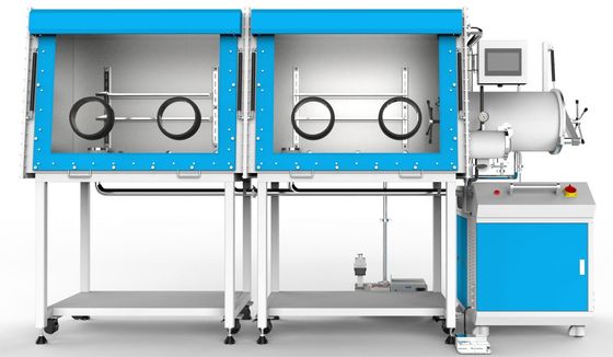 Double-Station Inert Gas Glove Box Ensures Water Oxygen Content ≤0.1ppm And Leakage Rate ≤ 0.001%Vol /H