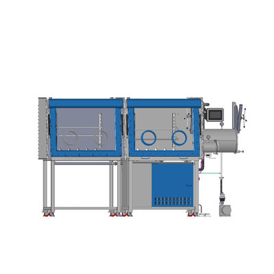 Operating surface tilted 10mm safety tempered glass window Inert gas glove box 745 Kg