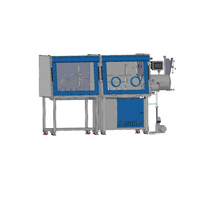 Leakage Rate ≤ 0.001%vol /h Glove Box For Lithium Battery with Total power of equipment 0.8 Kw